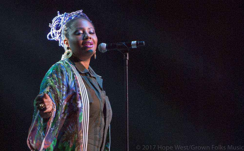 Lalah Hathaway performing onstage at The Fox Theatre (Sept. 16th, 2017 )