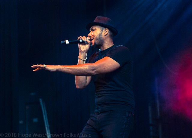 Lyfe Jennings performing in Atlanta at the Mable House Barnes Amphitheater.