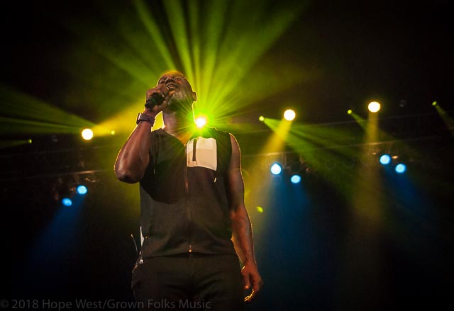 Brian McKnight performing in Atlanta at the Mable House Barnes Amphitheater.