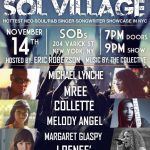 SOBs Sol Village Showcase November 14th with Featuring Soul Artist, Collette and Many More!