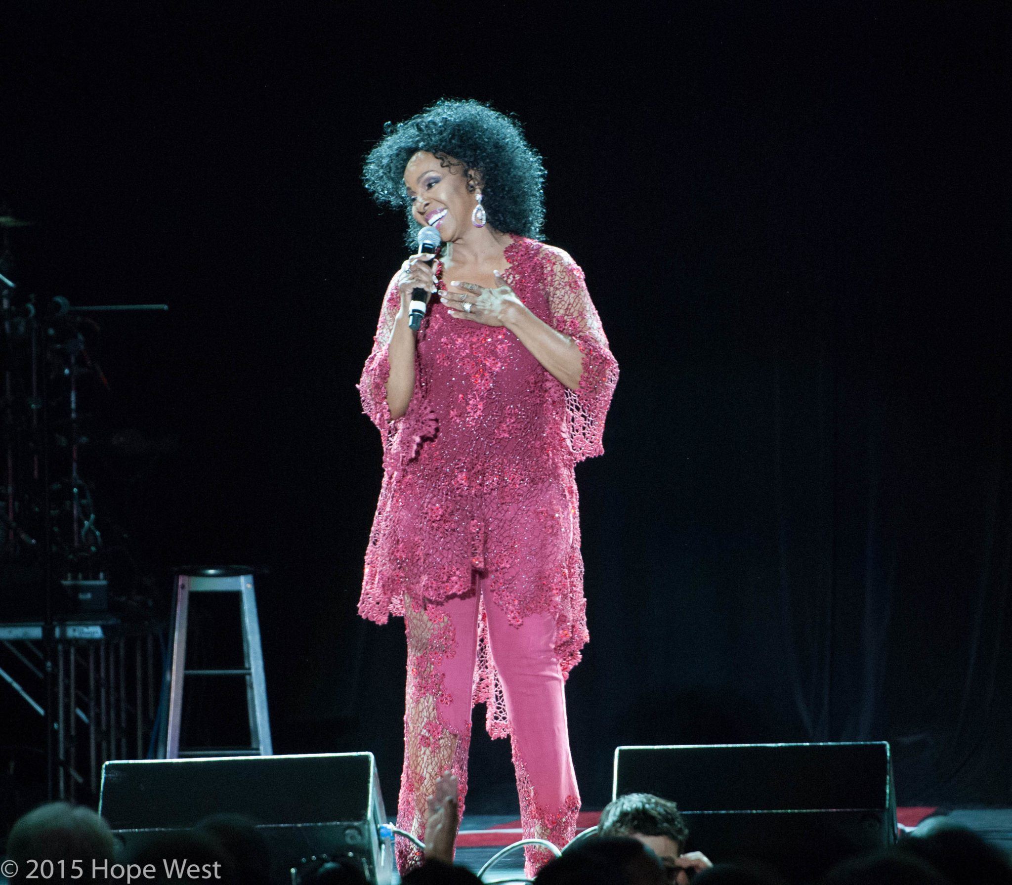 Gladys Knight onstage at Chastain Park